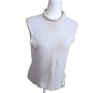 Cashmere by Cristiano Fissore Handmade neutral Pullover Sweater Vest M/L Italy